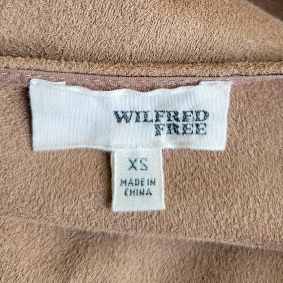 Aritzia Wilfred Free Vegan Tan Suede Spaghetti Strap Slip Dress XS - Picture 7 of 10